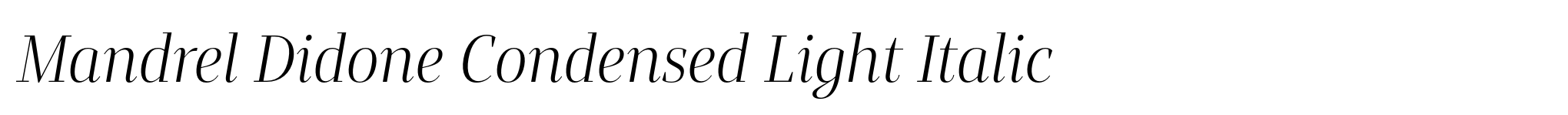 Mandrel Didone Condensed Light Italic image